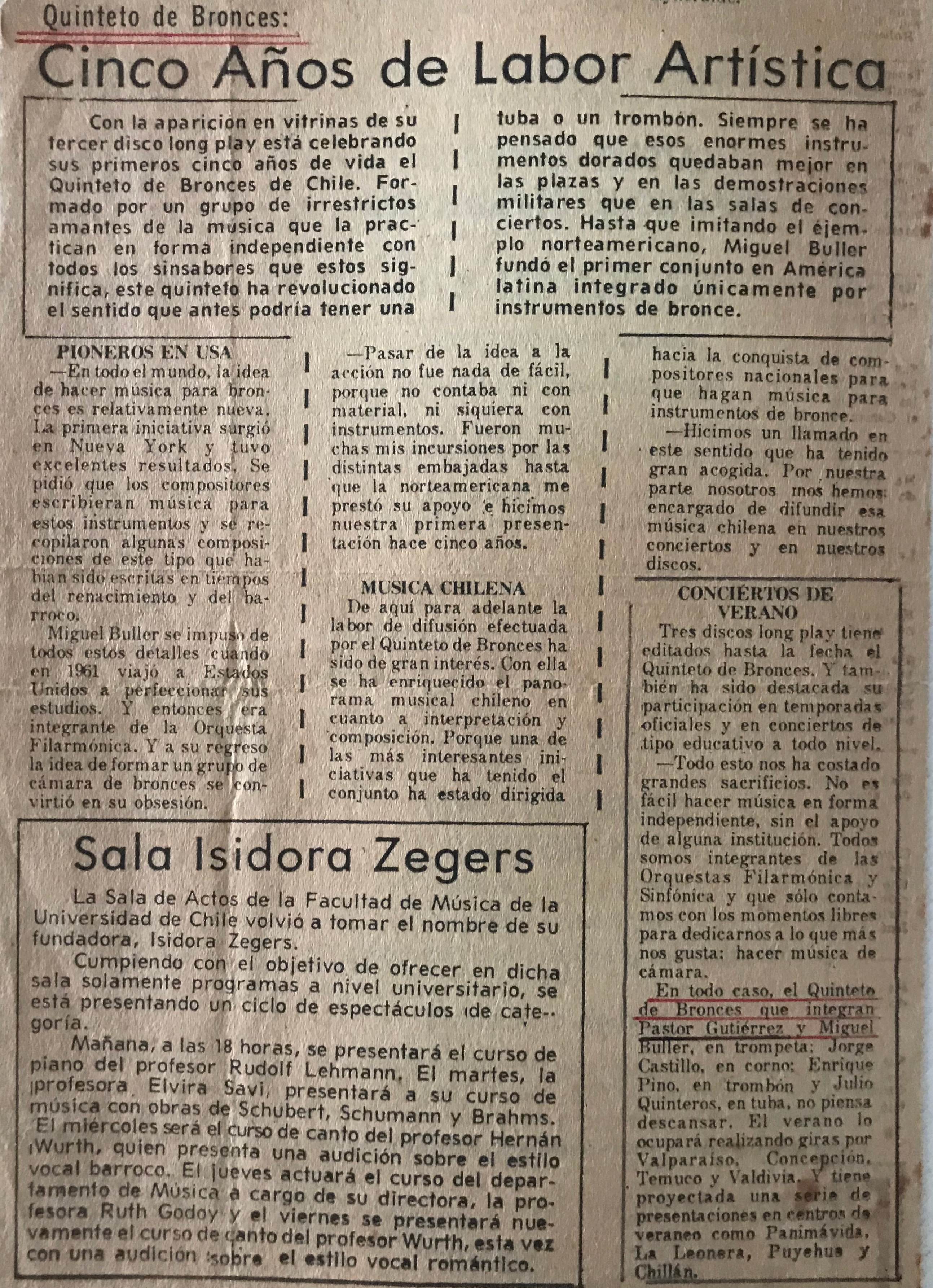 5 años de labor