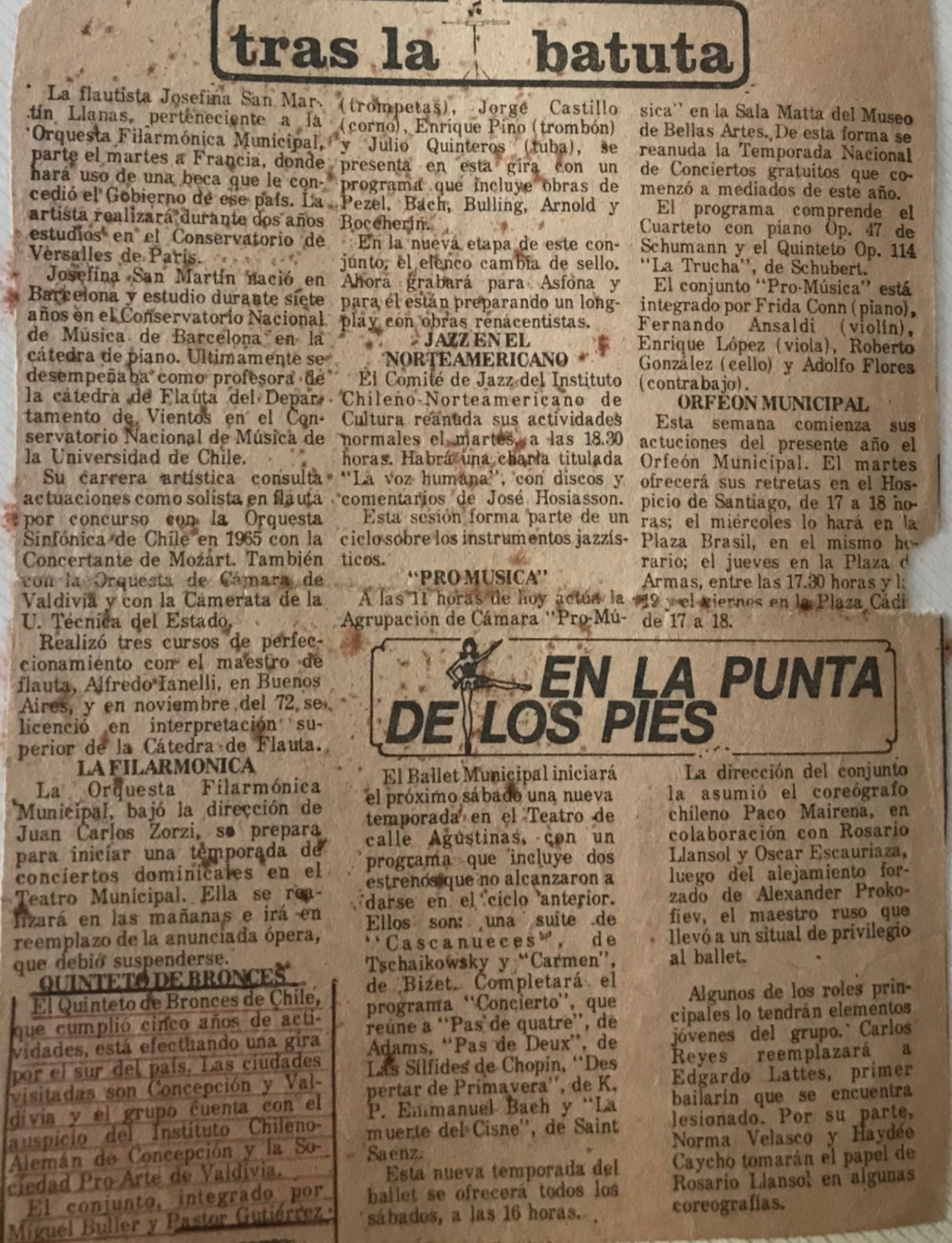 tras la batuta